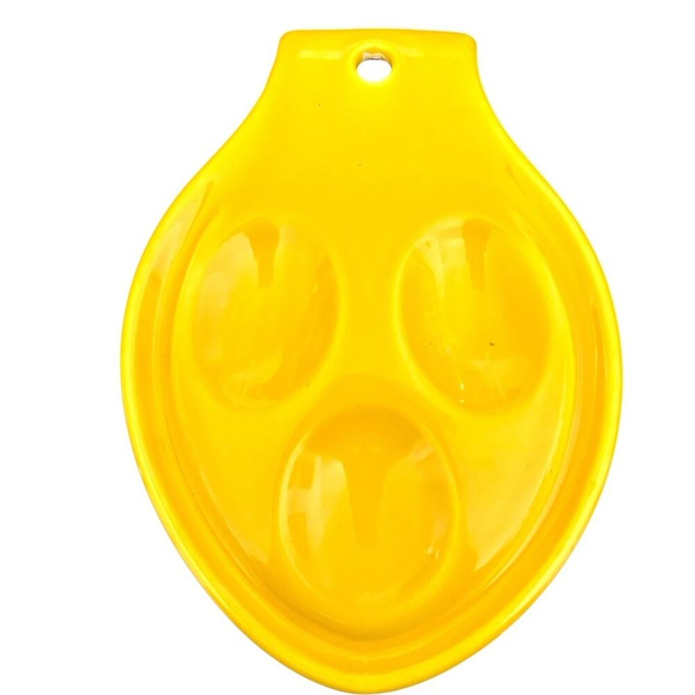 Kenilworth Harlequin 3 Spoon Rest Yellow RARE